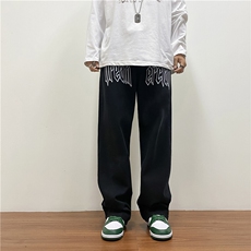 k791-p55-控78拉链黄泥牛仔在高阶宽松大码牛仔裤cityboy，男装牛仔裤，星座116