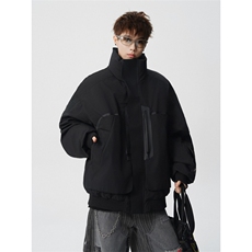 706-LK8662-P168现货冬季老钱风廓形工装冲锋衣棉服男防风外套，男装夹克，星座706