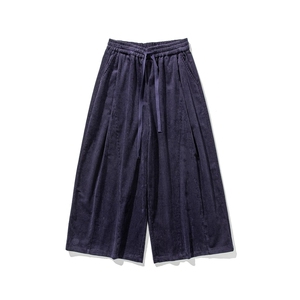 秋冬新款 大码日系港风复古纯棉灯芯绒直筒阔腿裤风 K291/P80图片