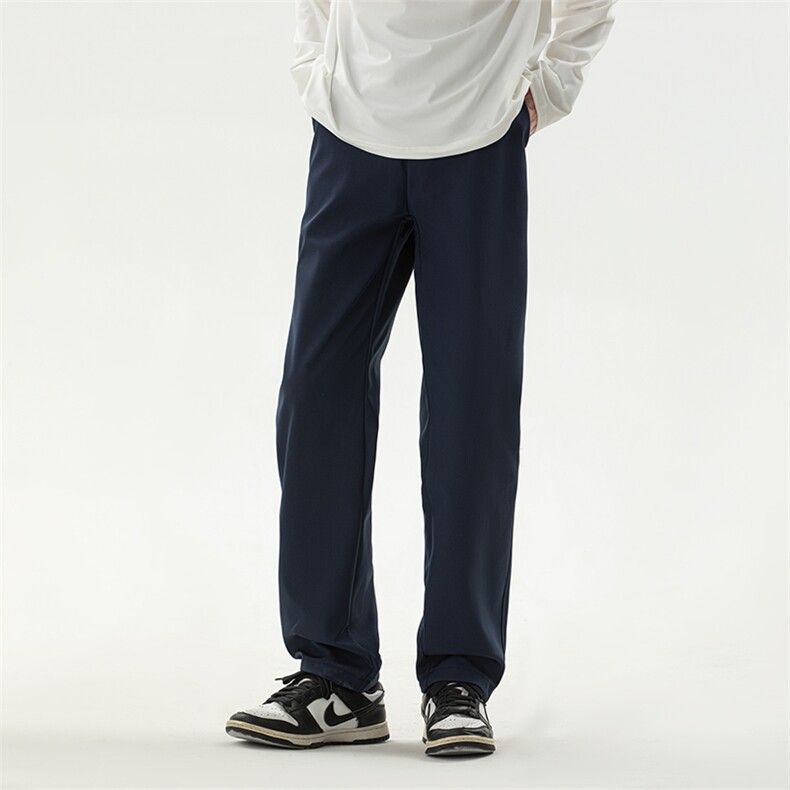 YK86022-常规P40100聚酯纤维加绒P45藏青色改版冲锋裤子，男装卫衣，电商A086-1