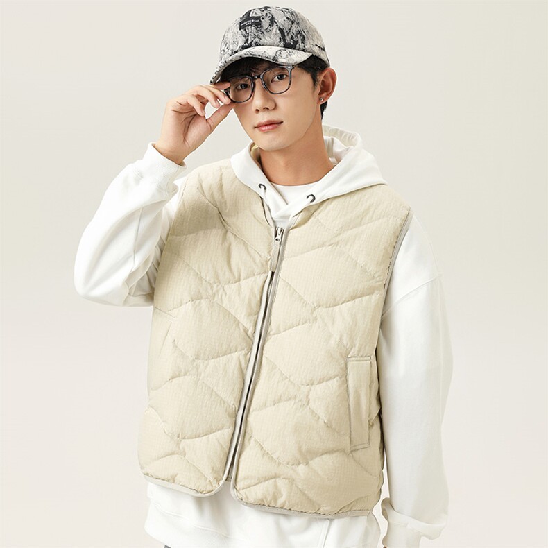 2025冬季新款男日系潮牌白鸭绒羽绒服加厚马甲棉衣YR58-F178,男装羽绒服,电商A101（原外27）