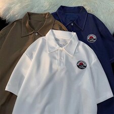 美式polo衫男夏季潮牌冰丝华夫格短袖T147P30，男装Polo衫，星座1116-2
