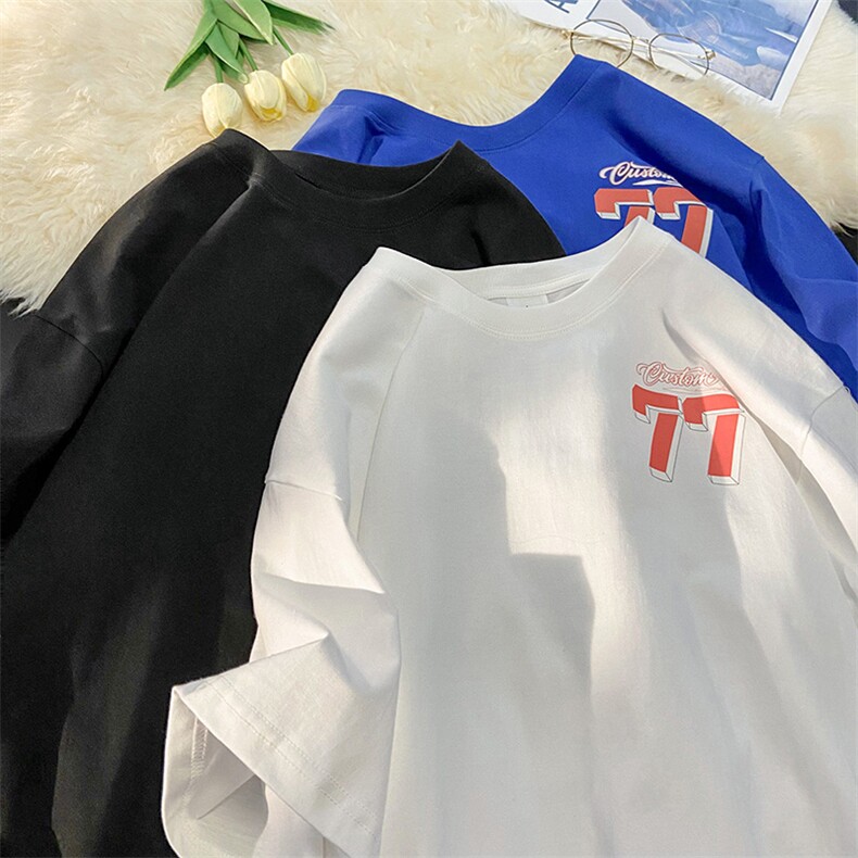 23夏季高品质港风宽松大码短袖休闲T恤T101-P25 控38图片