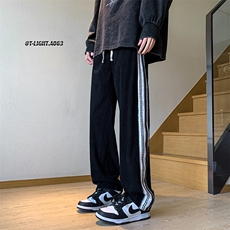 美式高街欧棉绒加绒加厚直筒休闲运动裤货号K682P60加绒P75控价98，男装休闲裤，电商A063