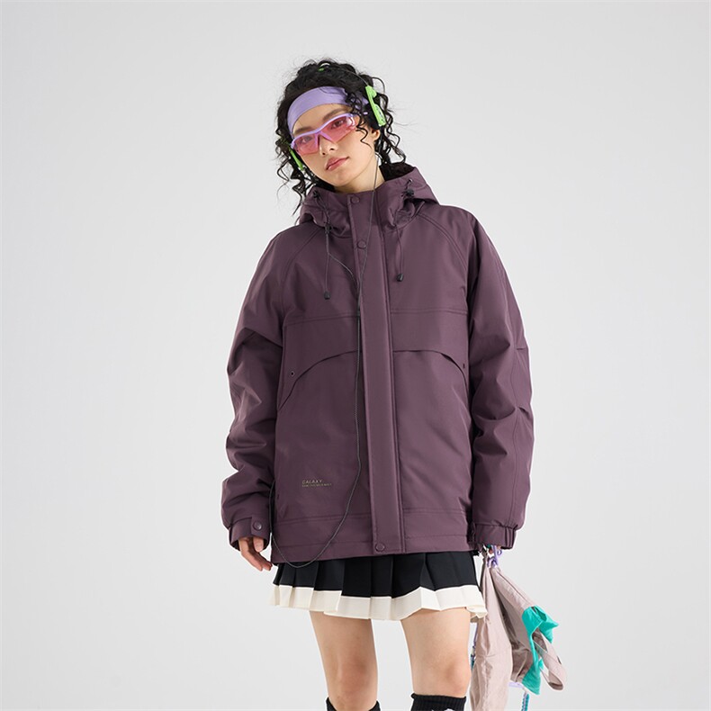 现货5W件冬季三防美式boxy解构连帽雪山冲锋衣棉衣男女棉服厚外套，男装夹克，电商A486