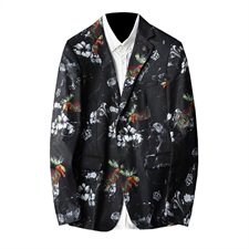 2021秋冬新款印花小西服男士韩版修身西装外套C796P95，男装西服，电商D225