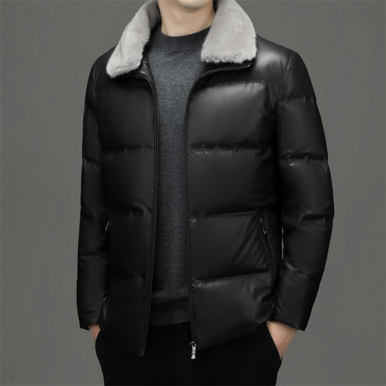 BH2222钱塘2020-2冬季厚款商务休闲毛领新款中年男士羽绒服P185图片