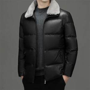 BH2222钱塘2020-2冬季厚款商务休闲毛领新款中年男士羽绒服P185图片