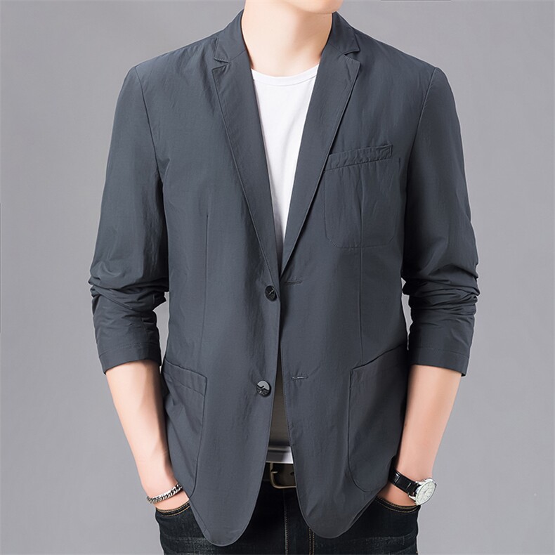 CD6629961钱塘2020-2春秋薄款中年男士商务休闲薄棉西服外套P180图片
