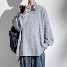 1纯色方格花纹大码M-5XL卫衣男聚酯纤维95%氨纶5%WY77050P38控58，男装卫衣，星座226-2