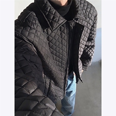 冬季翻领设计感保暖棉衣男短款潮流宽松高级感棉服男装外套特P95，男装棉衣，电商C306-1