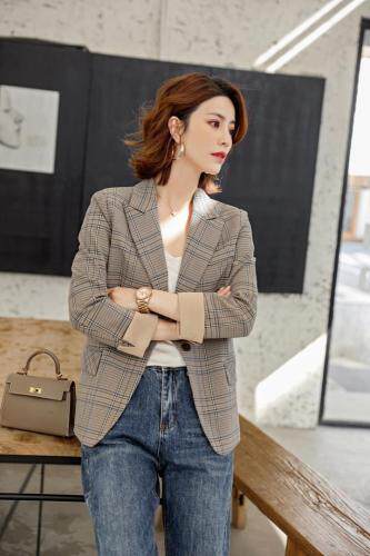 【现货】格子气质小西装，女装西装，新依佳人