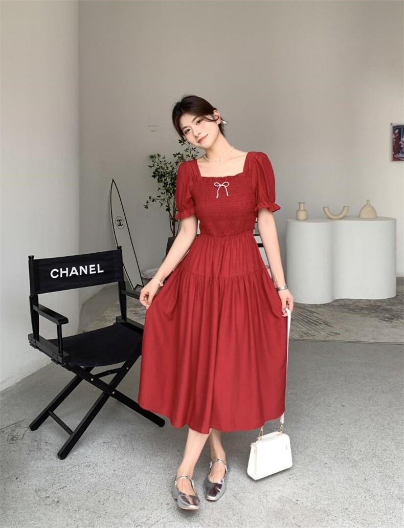 [现货]夏季气质收腰连衣裙，三色，三个尺码，女装连衣裙，依柏璐(1F)