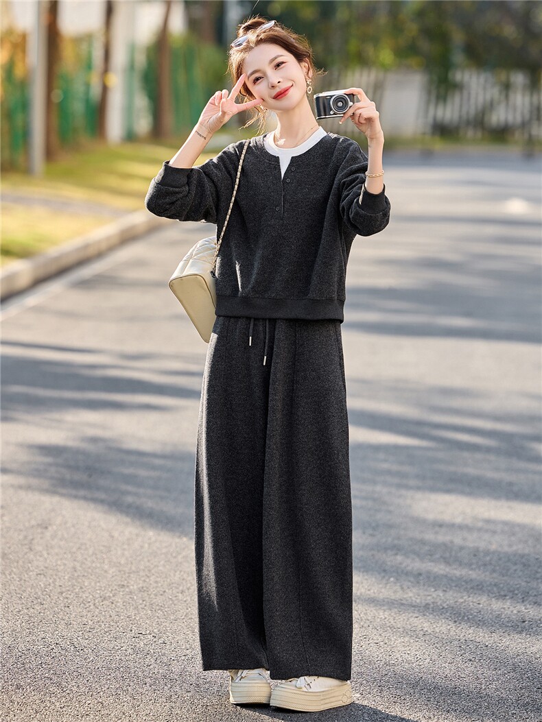 2026春季新款休闲气质两件套套装,女装套装/套裙,伊仟回