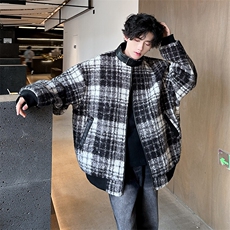 秋冬小香风粗格小立领加厚休闲百搭棉衣男外套A071-998-P125，男装棉衣，电商A071