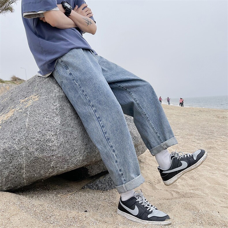 主推！直筒牛仔裤男韩版潮流纯色百搭休闲长裤A080-9231-P30,男装牛仔裤,电商A080