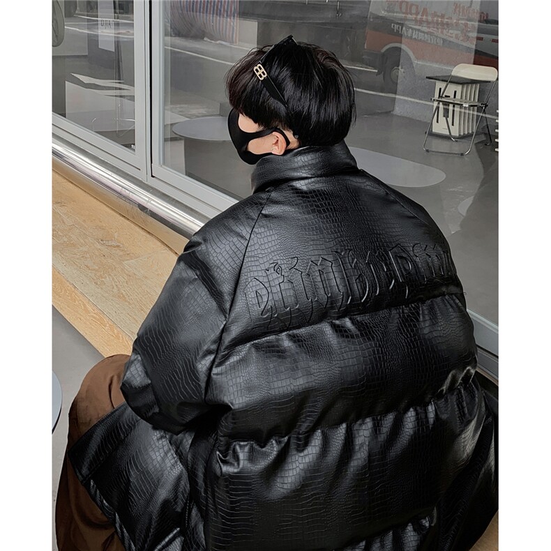 港风鳄鱼纹钢印字母设计棉衣男MY77093P120控168抖音控198，男装棉衣，星座227-7