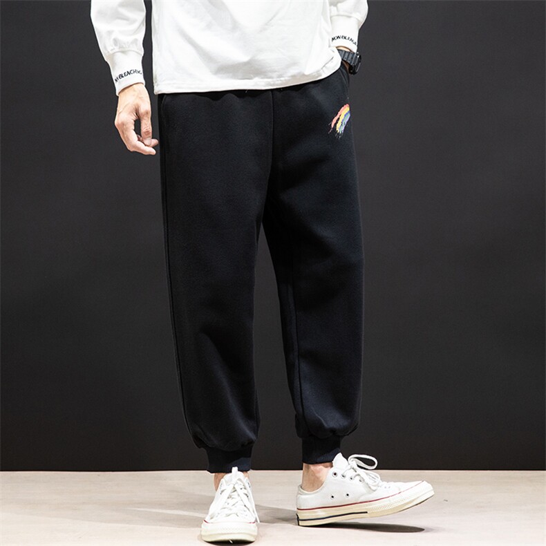 K12064-P40束脚纯棉运动裤男士休闲裤大码宽松卫裤男马切达,男装休闲裤,电商A040A