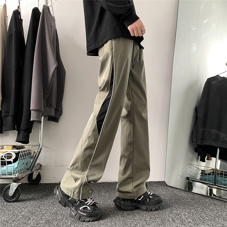 冲锋裤男秋季2024新款防风防水登山裤子潮牌痞帅宽松直筒休闲长裤,男装休闲裤,星座410-7