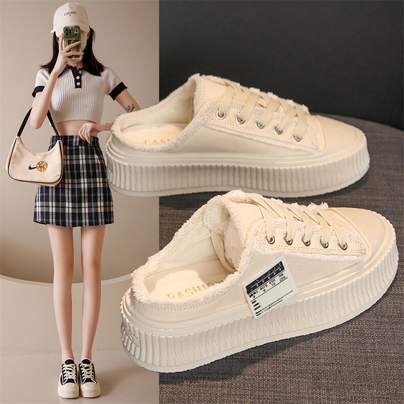 2024小白鞋子女春季新款韩版ins女学生休闲运动百搭板鞋街拍鞋，女鞋帆布鞋，电商A223