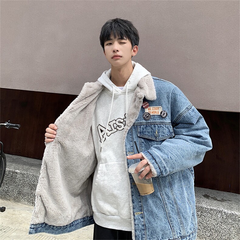 现货棉服男冬季棉衣外套羊羔绒翻领加厚毛领保暖外套MY2223-P125,男装棉衣,星座1103-3