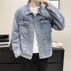 jk829-p70M-5XL砖墙ins牛仔夹克拉链破洞大码男日系CITYBOY，男装夹克，星座103A
