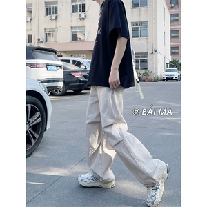 高街美式工装裤男女宽松直筒显瘦阔腿裤伞兵裤XZ211-1-K2333-P55