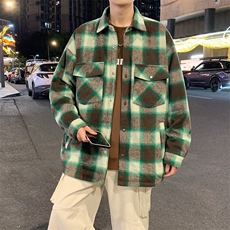 夜景小香风格子夹克男秋季复古韩系呢子夹克外套F1239特P80，男装夹克，星座309（原A406）