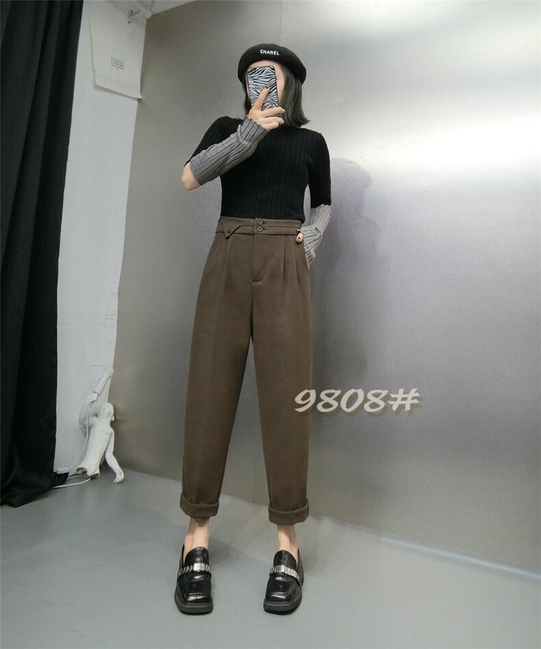 加厚小直筒裤，其它，欧夏丽