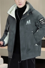 加绒加厚连帽夹克男秋冬时尚潮流加厚棉衣男外套MY651-P88，男装夹克，星座310B-3