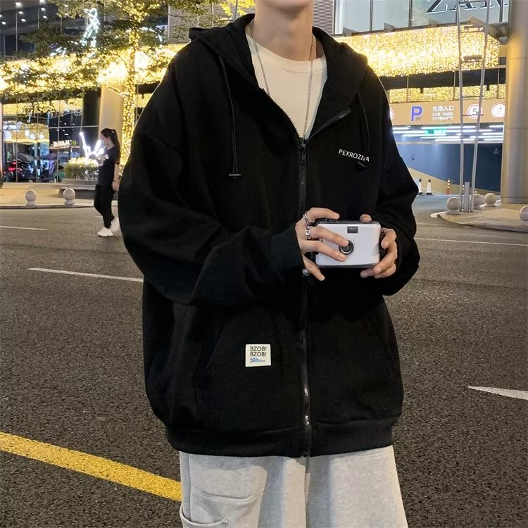 港风日系复古连帽开衫卫衣男生GY51P32,男装卫衣,星座1116-2