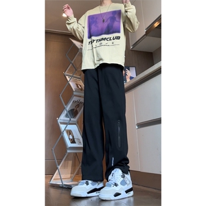 2024港风秋季新款潮流拉链设计INS百搭休闲裤B315-K24003-p50控68图片