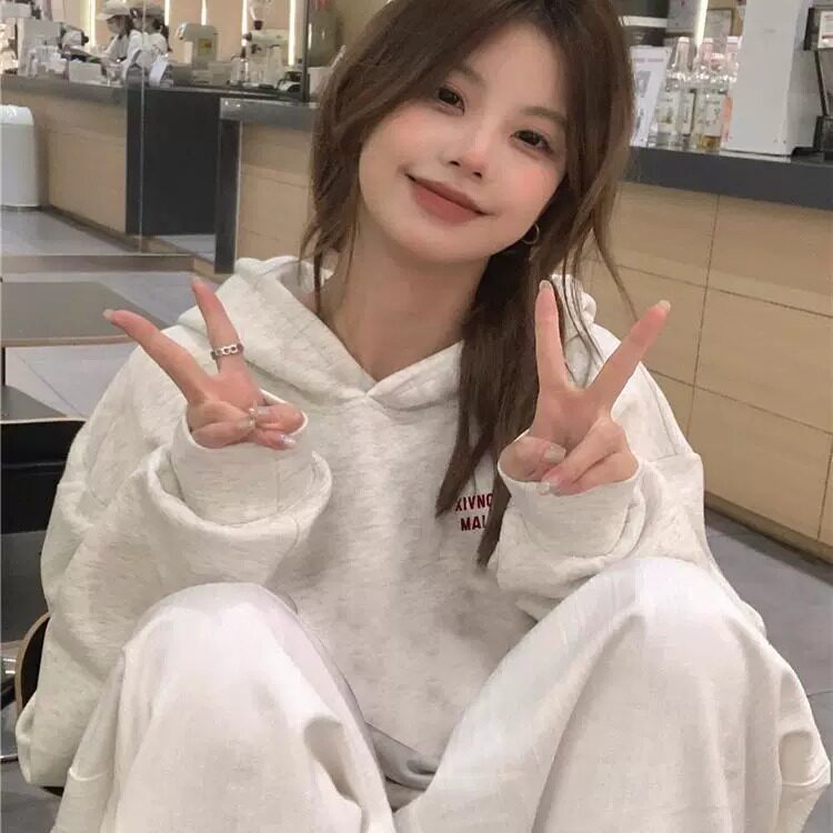 美式hiphop潮牌字母连帽卫衣女银狐绒薄款秋冬季外套WY281,女装短外套,星座516A