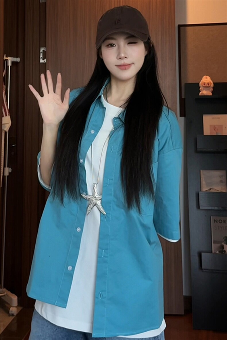 彩色短袖衬衫男女xh129-特p35,男装T恤,电商B367