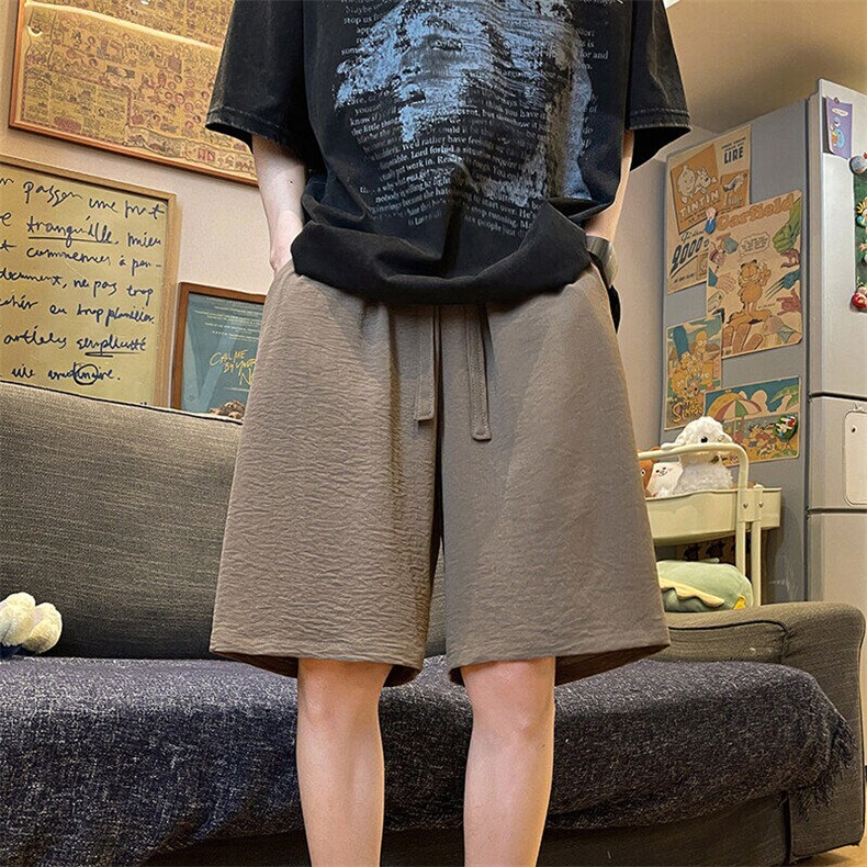 夏季短裤X2404-TP18薄款冰丝休闲裤男士宽松透气运动五分裤,男装休闲裤,电商A102