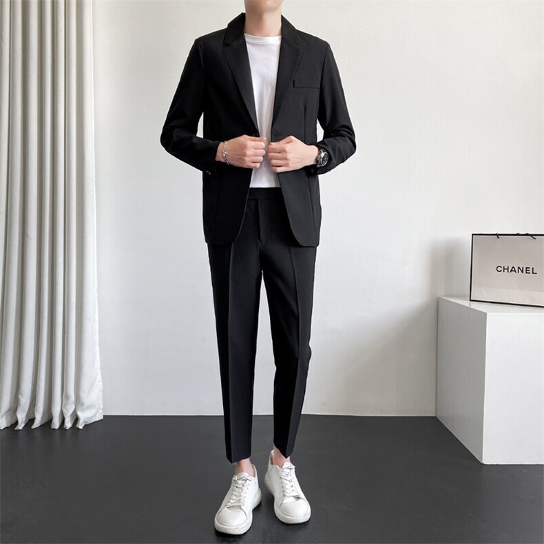 TW89-P110夏季时尚男士长袖西服九分裤两件套装正装,男装西服,星座507A（原星座306B-2）