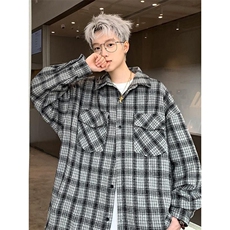 网络图现货-格子复古口袋衬衫RCS160-P60，男装衬衫，星座1005-4