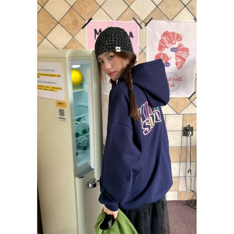 5571-P55原版刺绣口袋压线纯棉华棉复合休闲卫衣薄款/加绒，女装卫衣/绒衫，星座617A-2