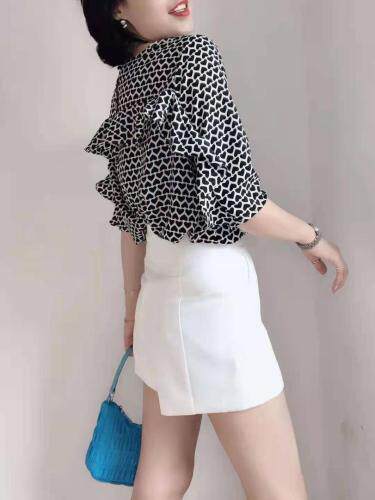 现货，夏季新款雪纺小衫，女装，诺贝儿