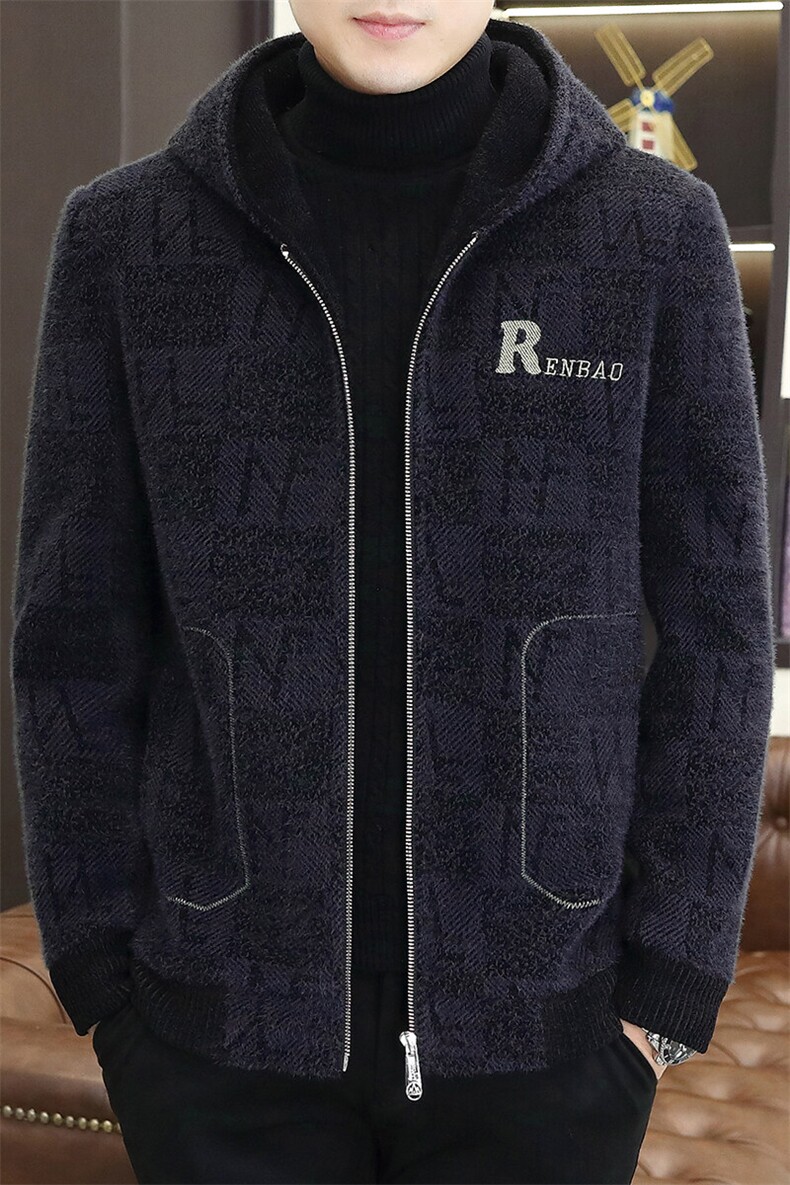 冬季男士新款加棉加厚连帽潮流修身毛呢外套夹克D71P155控238,男装夹克,电商B226-2（原B217-2）