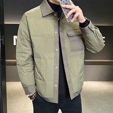 标90冬季新款店主风高品质保暖翻领羽绒服外套男M628-P255，男装羽绒服，电商A413