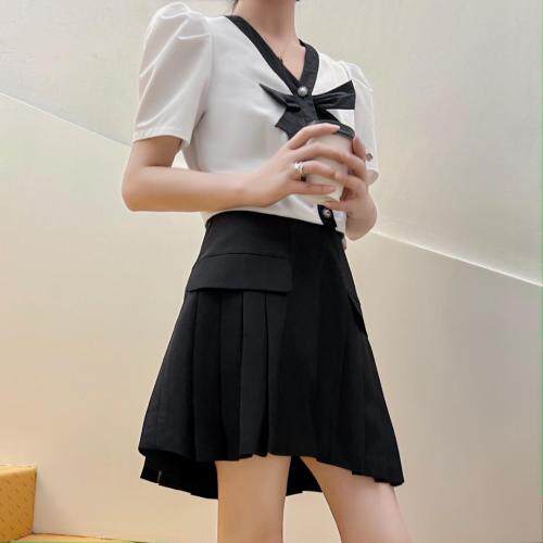 【店长推荐】闺蜜装短款蝴蝶结上衣，女装，1.2.3.4