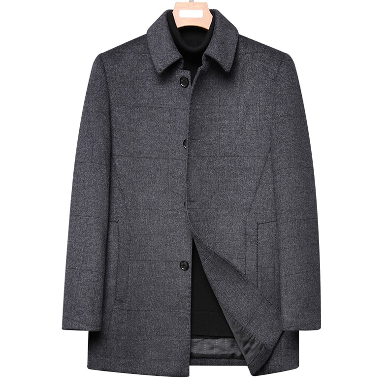 2023秋冬季毛呢羊毛大衣男翻领中长款外套风衣男装DS81051-P285，男装毛呢大衣，电商B212（原钱塘6029）