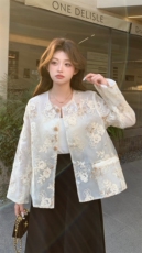新款上新2025新中式重工亮片刺绣防晒外套女85083-208A-P160-K255，女装短外套，浙宝208A