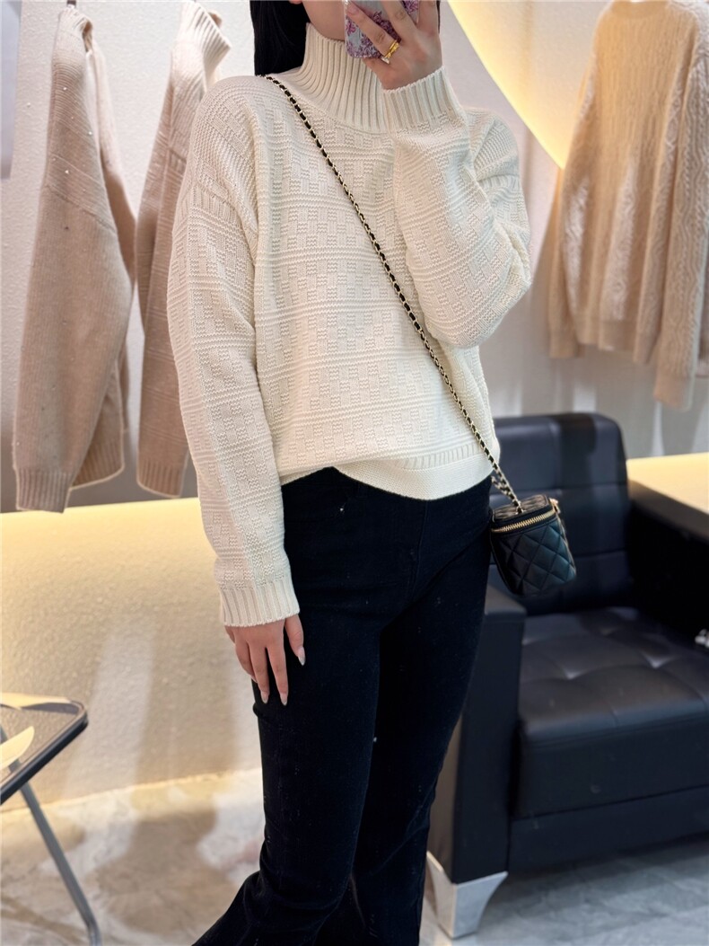 羊绒衫女秋冬新款半高领宽松毛衣百搭时尚针织打底衫,女装羊绒衫,大千羊绒