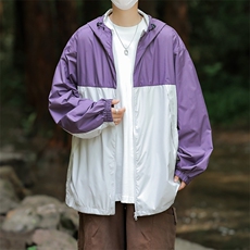 F333-P42夏季宽松连帽休闲夹克日系复古户外透气防晒衣男现货，男装防晒衣，星座512-6