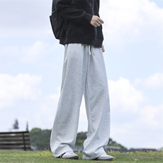直筒卫裤男春秋季新款宽松休闲裤垂感阔腿男生运动长裤K7905-P35，男装休闲裤，星座505-3