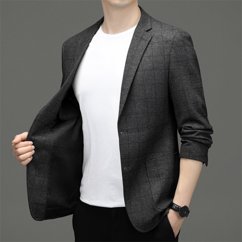 BF22613钱塘2020-2中年男士春秋新款百搭简约休闲西服外套P165,男装西服,钱塘207-2