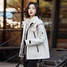 高端鹅绒女两件套2025冬季新款连帽保暖加厚派克服(内含报告），女装羽绒服，靓衣阁