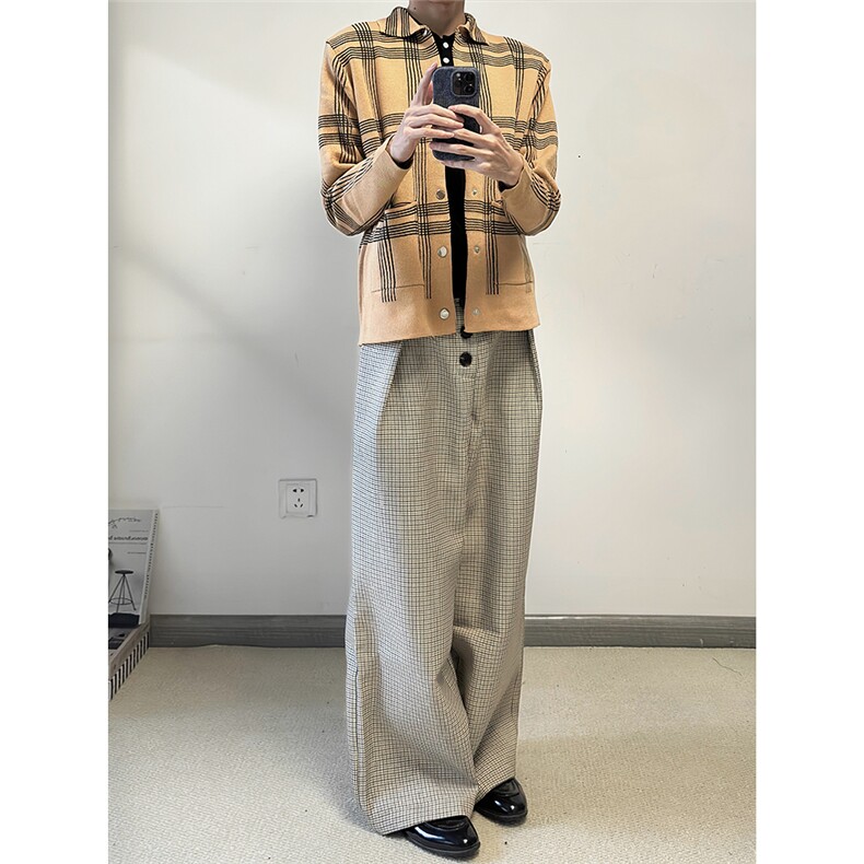 老钱风提花针织开衫外套W1802/特P55,女装短外套,电商B350